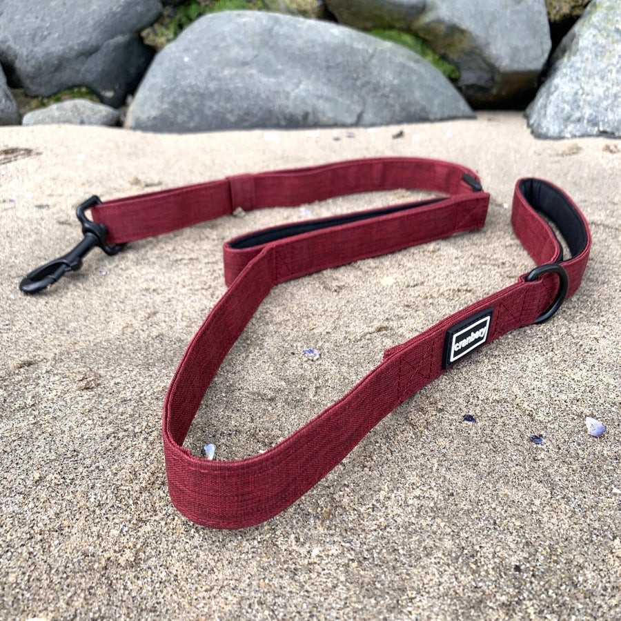The Everyday Adventure Double Handle Dog Leash - Red