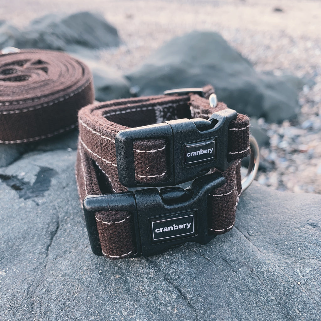 Brown Hemp Lead & Collar