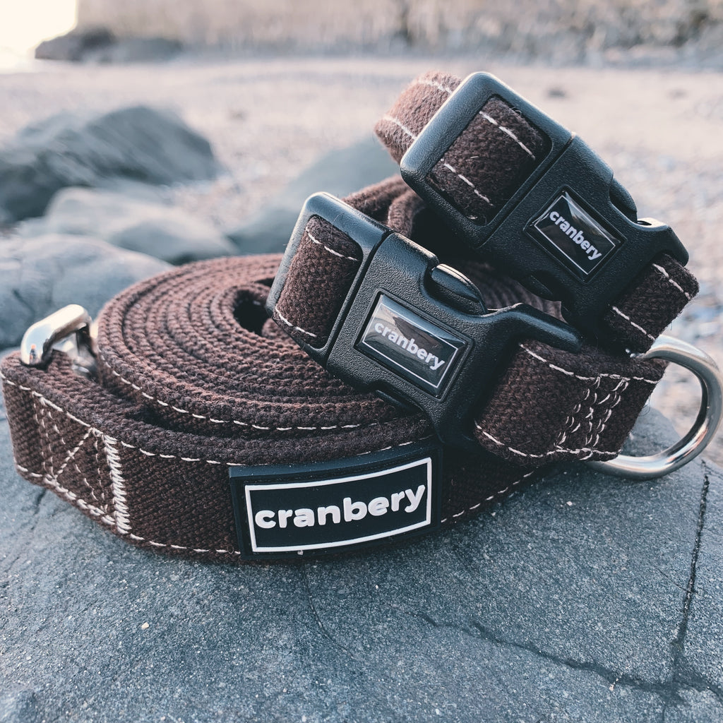 Brown Hemp Lead & Collar
